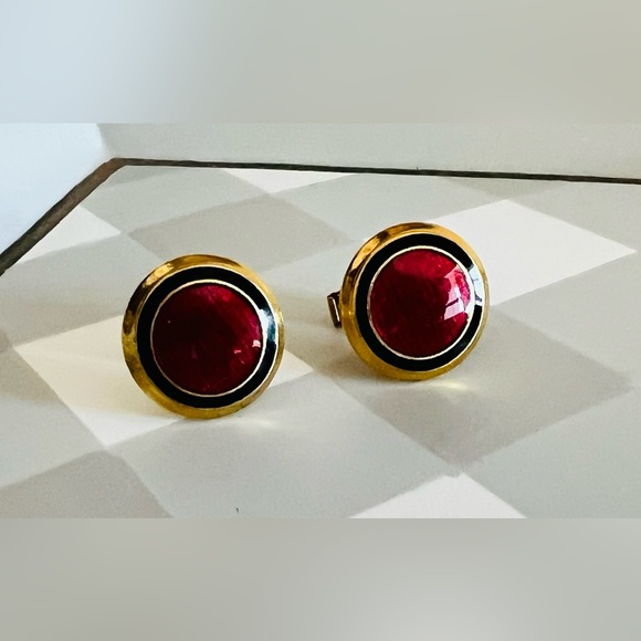 Vintage Enamel Cuff Links - Picture 6 of 6